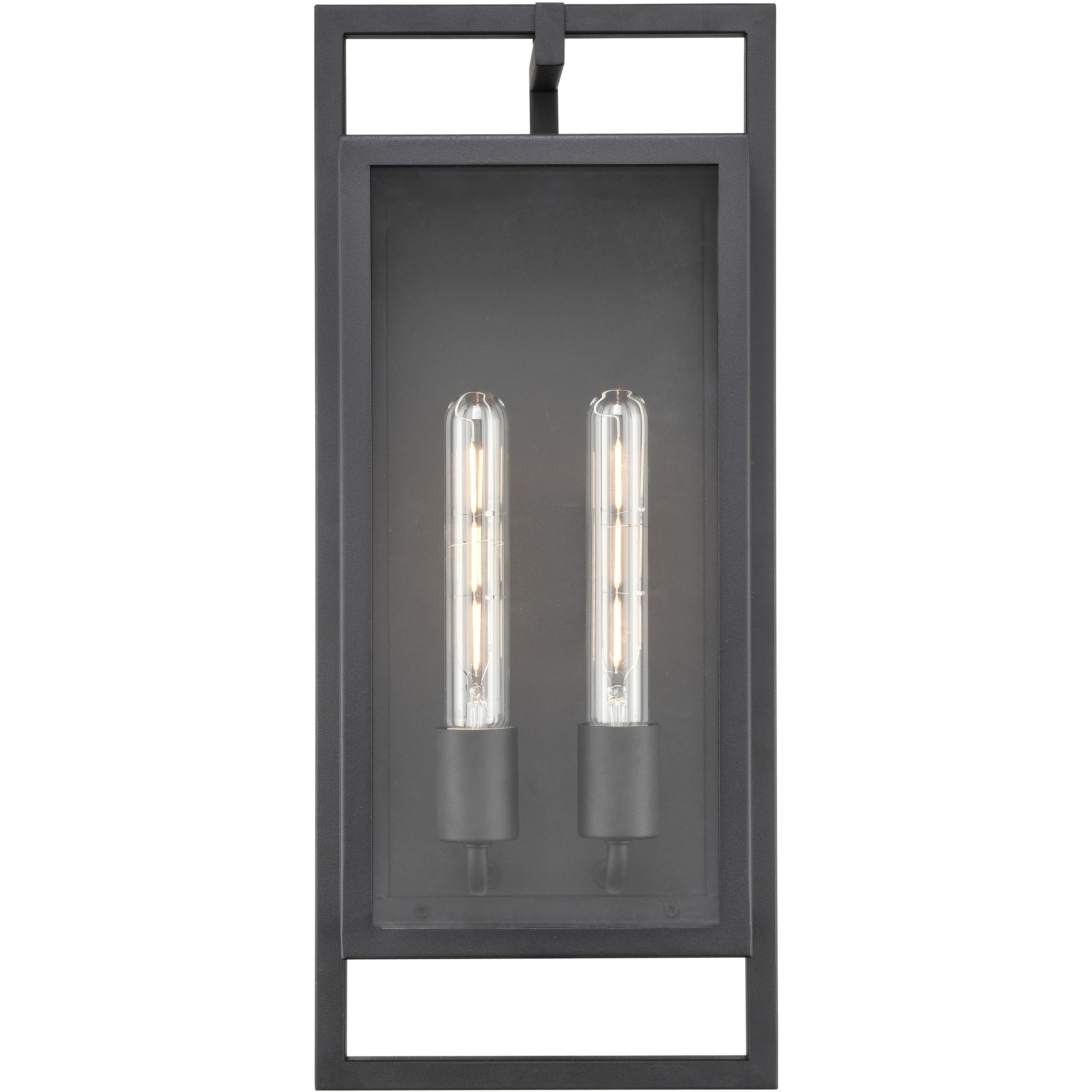 Agatha 2 Light 19.6 inch Textured Black Outdoor Wall Sconce